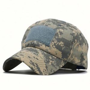 Casquettes de baseball camouflage personnalisées en gros, unisexe, sportives, 6 panneaux, broderie 3D en relief, en toile, courantes - Product Image 3