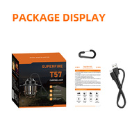 Lanterne de camping multifonctionnelle rechargeable à LED Lampe de poche étanche IP44 pour les aventures en plein air