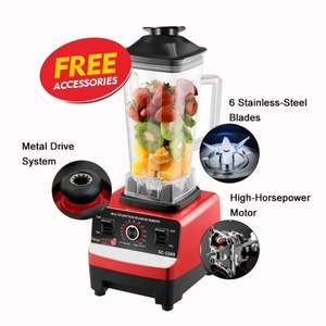 Licuadoras comerciales multifuncionales de alta capacidad fáciles de limpiar para cocina, máquina licuadora de mezcladores de alimentos con soporte eléctrico - Product Image 2