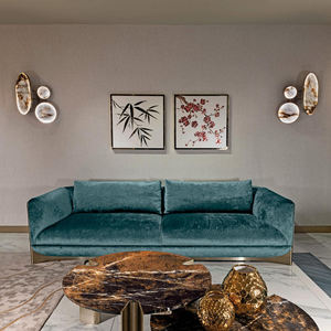 <span class=keywords><strong>Canapé</strong></span> italien classique de luxe en cuir et tissu, directement de l'usine, ensemble de meubles de luxe pour la maison - Product Image 2