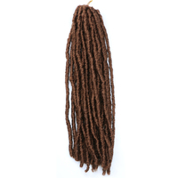 Dreadlocks Tresses Synthétiques pour Femmes Noires Dreadlock Extensions de Cheveux en Crochet Droites Style Faux Locs Teinté Noir
