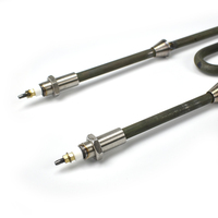 XIAOSHU - Resistencia Eléctrica Tubular de Acero Inoxidable en Forma de W de 12 mm de Diámetro, Calentador de Alta Temperatura de 220 V para Horno