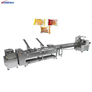 HANNPRO Automatic Cookie Press Sandwich Biscuit Make Machine With Flow Packing Machine