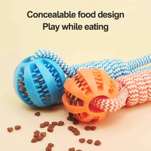 FishPrincess dayanıklı TPR otomatik basit çevre dostu sızdıran evcil top atıcı oyuncak kediler köpekler için oyuncaklar Chew - Product Image 2