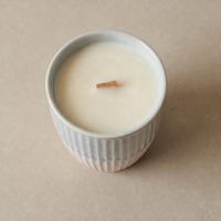 Bougie parfumée bleu poussière créative de luxe, étiquette privée personnalisée, bougie d'aromathérapie pour la décoration de la maison