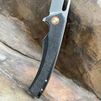 Couteau pliant EDC avec lame en acier D2 et poignée G10, gravure au laser du logo, nouveau modèle 2026