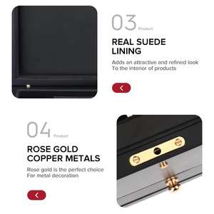 Boîte à montre simple en bois de luxe haut de gamme, tiroir, fabrication artisanale, MDM, écologique, recyclable, emballage de boîte à montre cadeau, finition noir mat - Product Image 6