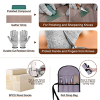 Kit d'outils de sculpture sur bois en matériau Cr-V pour débutants avec 7 couteaux, 8 blocs de sculpture en bois de tilleul