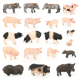 Figurines d'animaux en PVC massif, modèle de simulation de cochon et sanglier, jouets en gros - Product Image 1