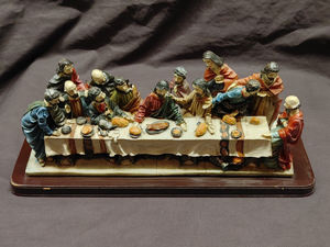 Usines chinoises Décoration de Noël personnalisée Statue Artisanat le dernier souper Jésus et les disciples Figurine en résine - Product Image 2