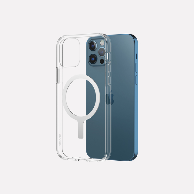 For iPhone 12 High Transparency Good Quality Cell Phone Souble Magnetic Protecting Case No-yellow Protection Cover Case