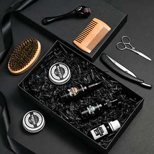 <span class=keywords><strong>Kit</strong></span> de soin de la <span class=keywords><strong>barbe</strong></span> pour hommes, 9 pièces, huile à <span class=keywords><strong>barbe</strong></span>, cire à <span class=keywords><strong>barbe</strong></span>, gel à <span class=keywords><strong>barbe</strong></span>, avec brosse, rasoir et ciseaux pour un toilettage quotidien - Product Image 2