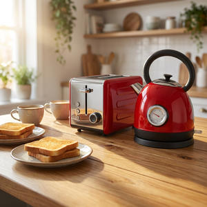 Ensemble petit-déjeuner OUSHENG pour la maison, comprenant un <span class=keywords><strong>grille</strong></span>-<span class=keywords><strong>pain</strong></span> électrique en acier inoxydable 2 tranches et une bouilloire électrique de 1,7 litre, avec garantie d'un an - Product Image 1