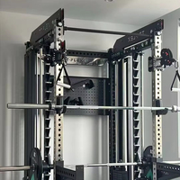 Machine Smith multifonctionnelle standard 3-en-1 avec structure en alliage d'aluminium et pile de poids de 70 à 120 kg
