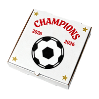 Boîtes à pizza pliables robustes HuiLong personnalisées avec éléments de football, service OEM/ODM, prix de gros, tailles et couleurs sur mesure