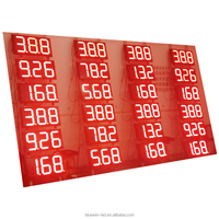 8888 8.889/10 888.88 Affichages numériques LED pour les prix du gaz et de l'huile, Panneau d'affichage de station-service