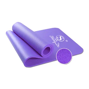 Colchoneta de yoga nbr con correa personalizada, colchoneta de alta densidad para gimnasio, deportes, fitness, gran grosor, 8mm, 10mm, 15mm
