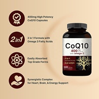 Complément Alimentaire Premium CoQ10 400mg avec Oméga 3, 240 Capsules Végétariennes pour une Nutrition Quotidienne