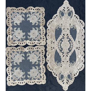 Exquis cloué à la main perles pendentif carré grande <span class=keywords><strong>nappe</strong></span> pour cuisine salle à manger Table basse mariage de noël - Product Image 3