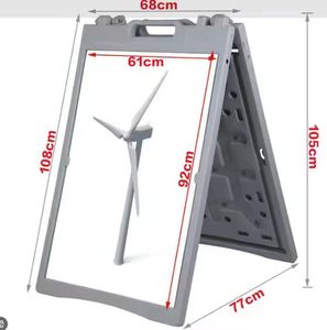 Insegna da Esterno V-Mate a Forma di A, Cartello Pubblicitario in Plastica con Base ad Acqua, Bifacciale Pieghevole, Supporto per Insegna da Marciapiede A1 - Product Image 1
