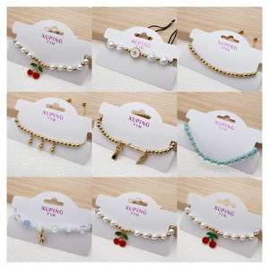 260130 <span class=keywords><strong>XUPING</strong></span> Bracciale con Perle di Cristallo Artificiale Placcato Oro 14K, Gioiello Regolabile in Acciaio Inossidabile per Donne e Ragazze, Idea Regalo - Product Image 2