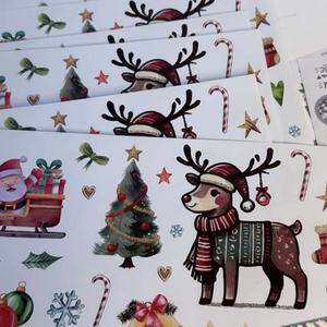 Logo d'impression personnalisé de haute qualité brillant auto-adhésif étanche vinyle découpé feuille d'autocollants matériau PET pour l'artisanat - Product Image 1