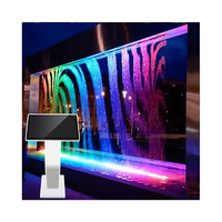 Rideau de pluie numérique graphique personnalisé en acier inoxydable 304, mur cascade numérique programmable pour centre commercial, hôtel, place publique, aménagement paysager