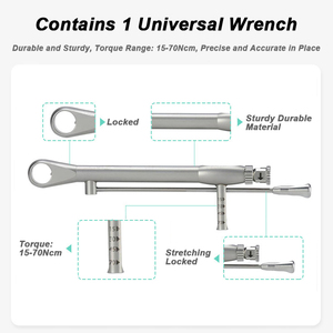 Hoogwaardige roestvrijstalen tandheelkundige momentsleutelset, reparatieset voor tandheelkundige implantaten, universele tandheelkundige implantaatdriverset - Product Image 4