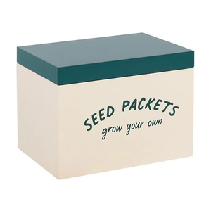 Boîte à graines en bois pour fleurs sauvages, boîte <span class=keywords><strong>de</strong></span> rangement pour sachets <span class=keywords><strong>de</strong></span> graines en bois avec séparateurs, boîte à graines <span class=keywords><strong>de</strong></span> fleurs - Product Image 5