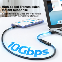 Câble de données ULT-unite Type A vers Type C, courant 3A, transfert de données 10 Gbps, compatible avec les appareils universels Type C, prise en charge de la couleur OEM