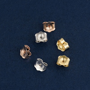 Pure Au750 <strong>Earring</strong> Catch 18K Solid Gold Stud <strong>Earrings</strong> <strong>Butterfly</strong> <strong>Backs</strong> Plug FineJewelry Findings Accessories <strong>Earring</strong> Posts Plug - Product Image 3