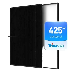 हॉट सेल ट्रिना फुल ब्लैक बेस्ट सोलर पैनल 405 415w 425w-चीन सौर पैनलों से आयात सौर पैनल सामाजिक