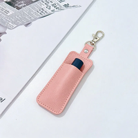 Porte-clés en cuir PU pour rouge à lèvres, étui de voyage durable pour femme