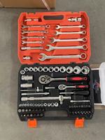 Caja de herramientas de reparación de automóviles de alta calidad, 82 Uds., juego de llaves de combinación profesional, juego de herramientas con mango de trinquete rápido