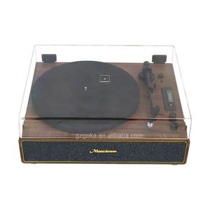 Reproductor de discos de vinilo de <span class=keywords><strong>tocadiscos</strong></span> de 3 velocidades con sonido de alta calidad hecho en madera maciza con altavoz - Product Image 2