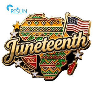 Imán de Refrigerador, Pin de Solapa, Broche y Pin Esmaltado Personalizados para el Día de la Emancipación de los Negros en EE. UU. (Juneteenth) - Product Image 4