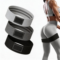 Bande de Résistance Large Antidérapante en Tissu pour Exercices à Domicile avec Logo Personnalisé, 3 Niveaux, pour Remodelage Corporel