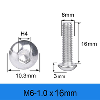 Vis à tête hexagonale OEM, micro-implant, mini-vis autoperceuse, en titane, acier inoxydable, plaqué argent, vis à machine filetée