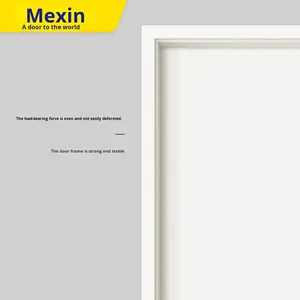 Meixinモダン無垢材複合ベッドルーム室内ドア塗装なしカスタムセットドア2000年 - Product Image 4