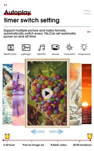 <span class=keywords><strong>Cadre</strong></span> photo numérique mural 21,5 pouces avec écran LCD, Wi-Fi, pour affichage NFT et œuvres d'art – Vente en gros usine - Product Image 6