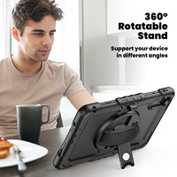 Étui de tablette robuste antichoc en silicone avec poignée rotative à 360°, béquille et bandoulière pour Redmi Pad 2 11 pouces (2025) - Vente en gros