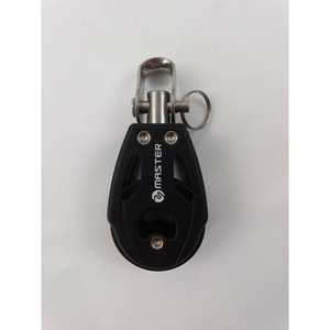 Poulie à bille pour bateau à voile, diamètre de roue 29 mm, diamètre de câble 8 mm, roue simple/ pivotante/ avec manille, accessoire BB-0201F - Product Image 1