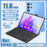 Tablet S23U Económica de 11 Pulgadas con Pantalla Completa, Snapdragon 8, 16GB, 1TB, Cámara de 108MP, 8000mAh, 4G, 5G, Logotipo OEM Personalizado, Teclado, Venta al Por Mayor en África