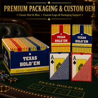 Jeu de cartes à jouer à double deck, directement de l'usine, avec logo personnalisé, cartes de poker avec boîte en papier, livraison rapide, vente en gros