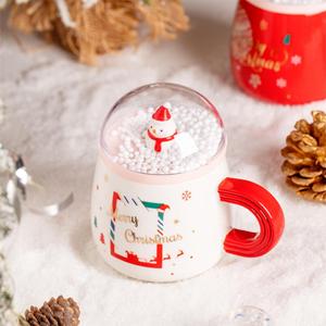 Taza <span class=keywords><strong>de</strong></span> Té Perfumada <span class=keywords><strong>de</strong></span> Cerámica con Tapa, Diseño Creativo <span class=keywords><strong>de</strong></span> Muñeco <span class=keywords><strong>de</strong></span> Nieve Navideño, Súper Linda, para Parejas, Taza <span class=keywords><strong>de</strong></span> Café para Oficina - Product Image 2