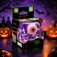 Jouet anti-stress en caoutchouc en forme de bonbon de malt citrouille d'Halloween, à rebond lent et design de décompression