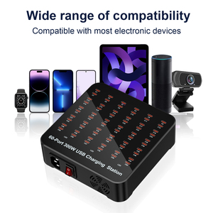 Cargador USB <span class=keywords><strong>C</strong></span> de 300W y 60 Puertos, Estación de Carga Tipo <span class=keywords><strong>C</strong></span> Multidispositivo con Carga Inteligente para Teléfonos, Tabletas y Más - Product Image 5