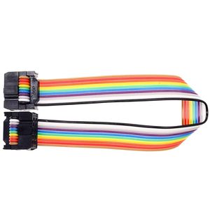 10 Pin Flat PVC Colorful Ribbon <b>Cable</b> 0.1 Inch Pitch Female to Female IDC Connector 20 Cm Length for Electronics <b>Wiring</b> - Product Image 1