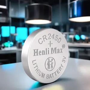 Henli Max 600mAh CR2450 2P 3P 3V Button Cell Batteries For Car Key Remote Control Battery Pack Digit Price Label Battery