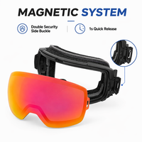 Ensemble de lunettes de ski et de snowboard sphériques HUBO haut de gamme personnalisées, verres en PC anti-buée, lentilles interchangeables magnétiques pour hommes, femmes, adultes